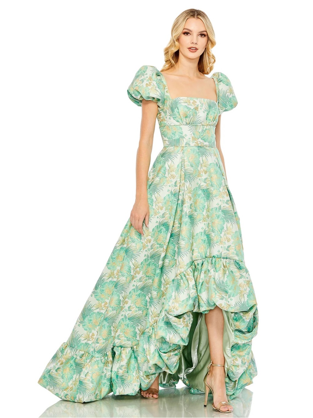 Mac Duggal 68276 Bubble Hem Square Neck Dress Various $698 Spring Green